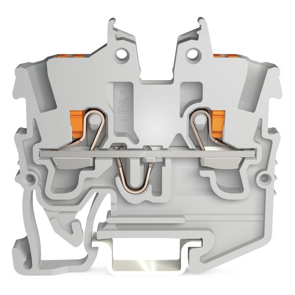 2250-1201 2-conductor miniature through terminal block; with push-button; 1 mm² image 1