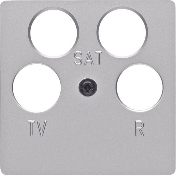 Central plate for aerial soc. 4hole (Ankaro), com-tech, al., matt, lac image 1