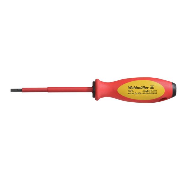 Slotted screwdriver, Blade thickness (A): 0.8 mm, Blade width (B): 4 m image 1