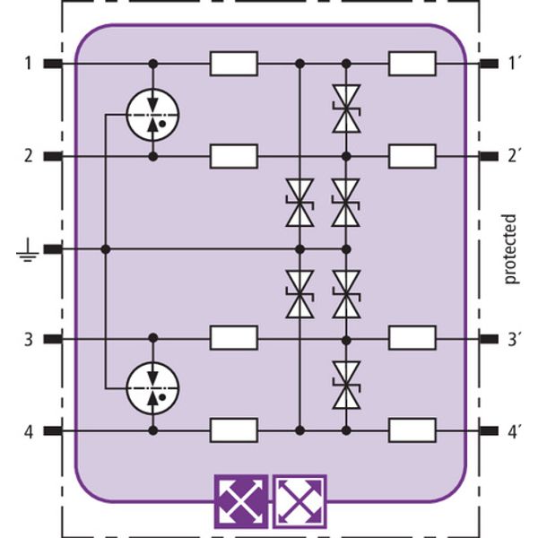 Combined arrester module for 2 pairs BLITZDUCTOR XT with LifeCheck image 3