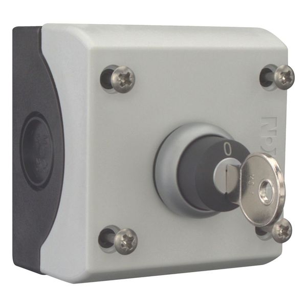 Key-operated actuator, maintained, 2 positions 0, I, Bezel: titanium, 1 NC, 1 N/O, Enclosure image 10