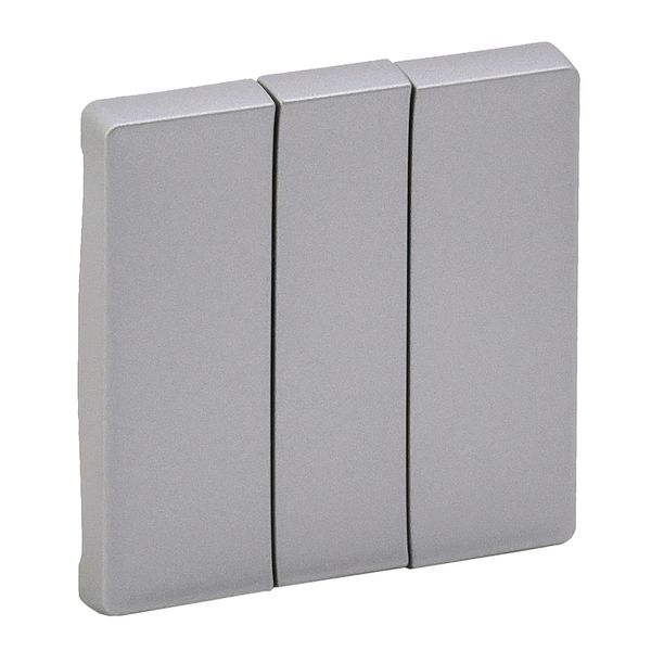 Cover plate Valena Life - 3-gang - aluminium image 1