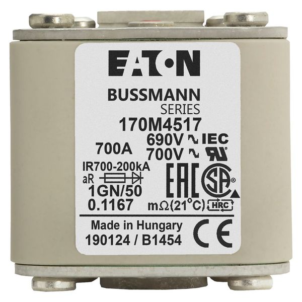 FUSE 700A 690V 1GN/50 AR UC image 6