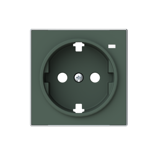 8588.8 CM Cover Schuko socket w/LED Socket outlet Central cover plate Green - Sky Niessen image 1