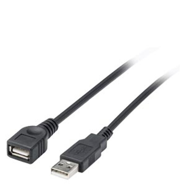 USB cable type A; female USB A; IP20; male USB A; .... 6AV6881-0AF21-0LB0 image 1