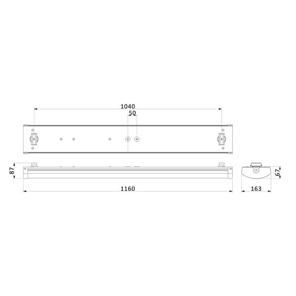 CoreLine Fastset, surface-mounted, All-in, 34.5 W, 20.5 W, L1160 mm, 3000 lm, 4800 lm, 3000 K, 4000 K, EL-DC image 3