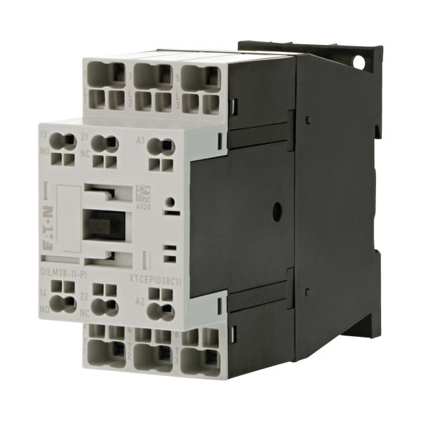 Contactor, 3 pole, 380 V 400 V 18.5 kW, 1 N/O, 1 NC, 220 V 50/60 Hz, AC operation, Push in terminals image 18