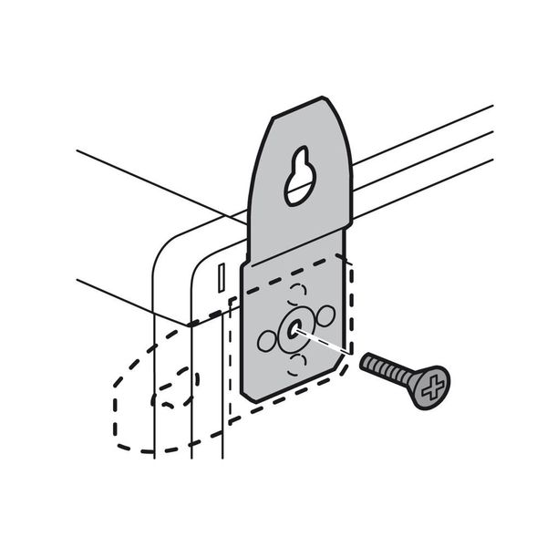 Wall mounting metal lugs (4) - for XL³ cabinets/enclosures image 2