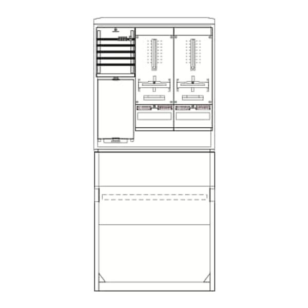 SZ2222E Meter board, Field width: 3, Rows: 0, 1770 mm x 785 mm x 320 mm, IP44 image 5