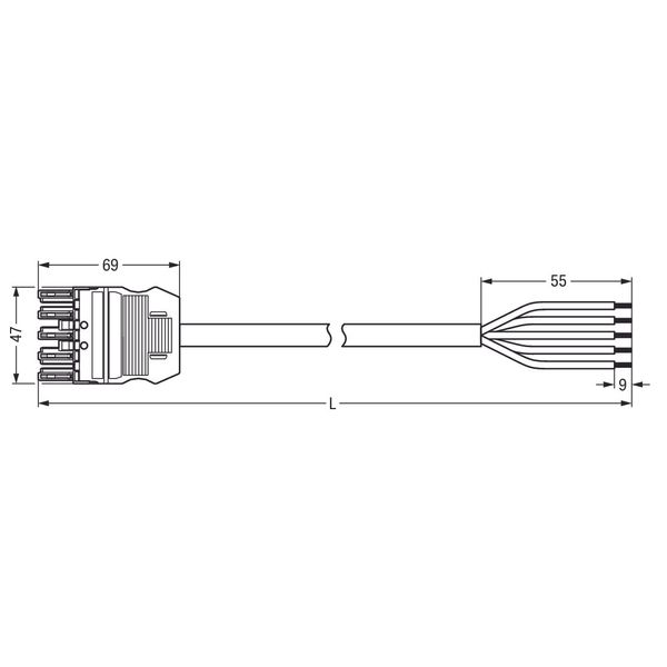 pre-assembled connecting cable Cca Plug/open-ended black image 5