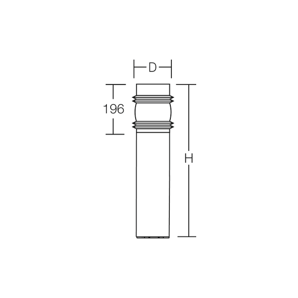 MEGA GÜRTELLINSE, anthracite, on/off Bollards, D 140 H 500, Transparen image 3