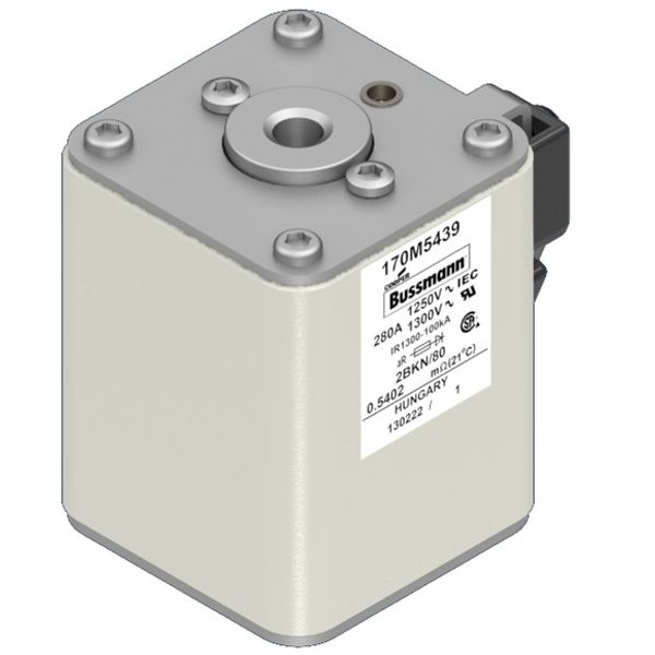 Fuse-link, high speed, 280 A, AC 1250 V, size 2, 61 x 77 x 81 mm, aR, IEC, UL, single indicator image 3