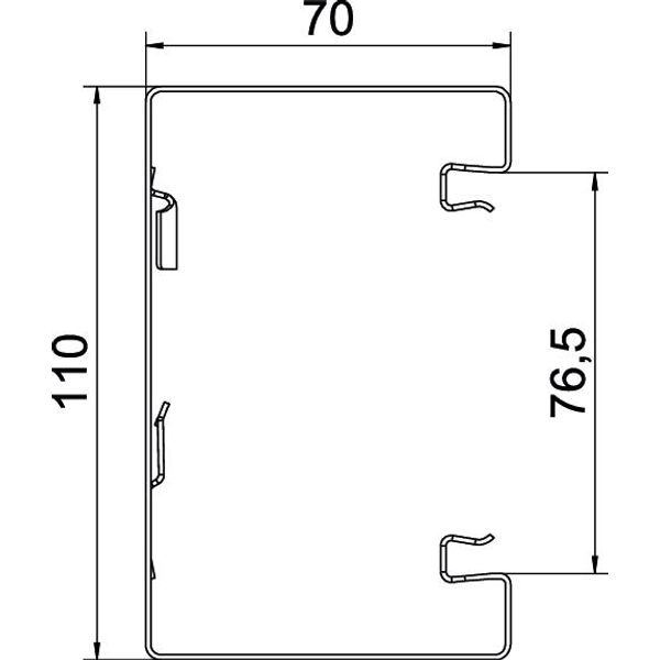 GS-S70110RW Device installation trunking symmetrical 70x110x2000 image 2