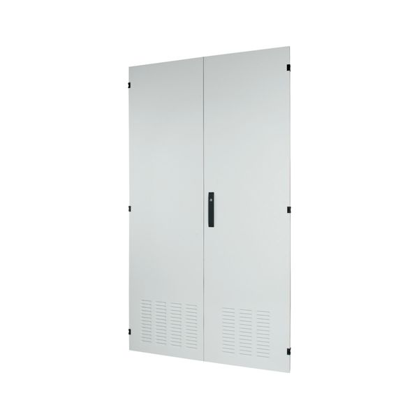 Section wide door, ventilated, HxW=2000x1100mm, double-winged, IP42, grey image 5