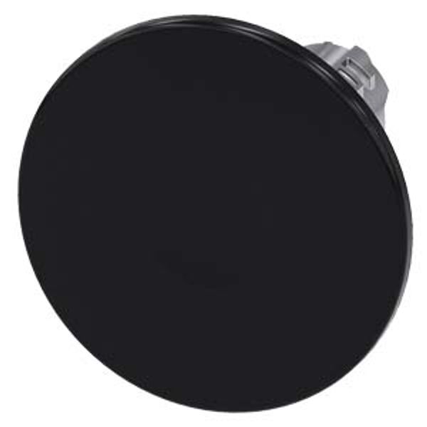 Mushroom pushbutton, 22 mm, round, metal, shiny, black, 60 mm, 3SU1050-1CD10-0AA0-Z Y13 image 1