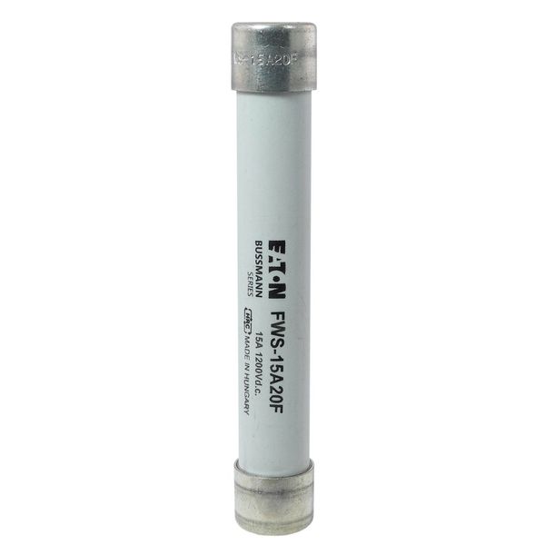 Fuse-link, high speed, 15 A, AC 1400 V, DC 1000 V, 20 x 127 mm, gS, IEC, BS image 6