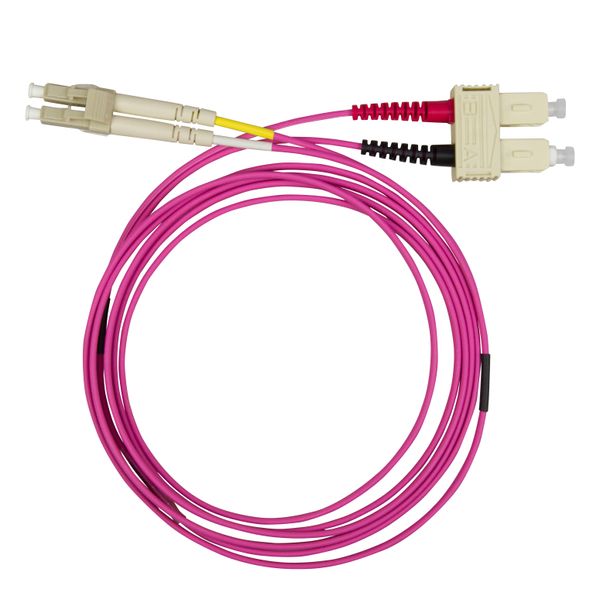 FO Patchcord Duplex LC/SC, 50/125æm OM4, LS0H-3,violet, 3.0m image 2