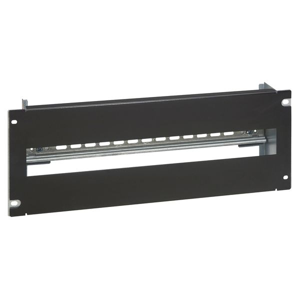 DIN profile rail with front panel 24 modules black ral 9005 image 2