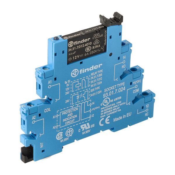 Rel. interface EMR screw 6,2mm.1CO 6A/24VDC/SEN/AgSnO2 (38.51.7.024.4050) image 4