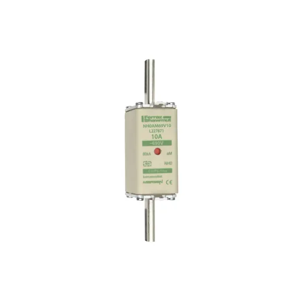 Fuse-link NH0 aM 690VAC 10A live tags Double indicator image 2