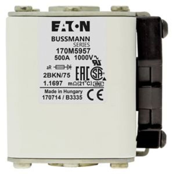 Fuse-link, high speed, 315 A, AC 1000 V, DIN 2, aR, DIN, IEC, single indicator image 5