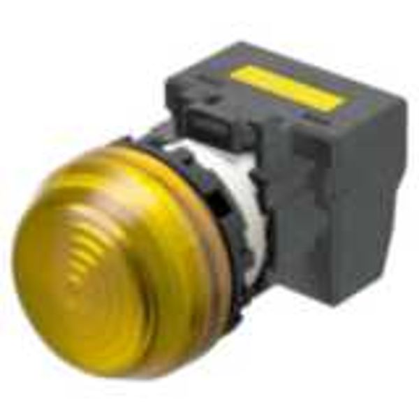 M22N Indicator, Plastic semi-spherical, Yellow, Yellow, 220/230/240 V image 2