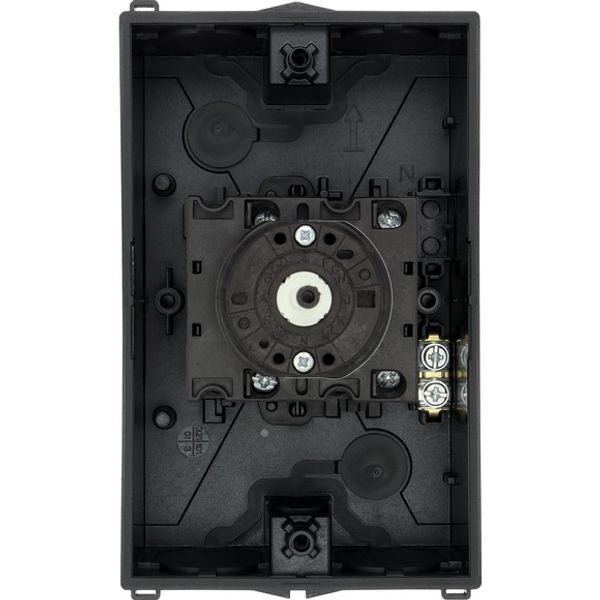 Main switch, T3, 32 A, surface mounting, 4 contact unit(s), 6 pole, 1 N/O, 1 N/C, STOP function, With black rotary handle and locking ring, Lockable i image 4