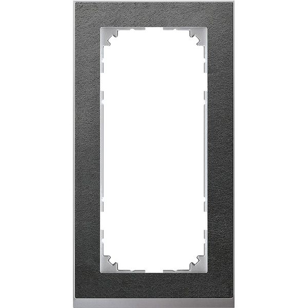 M-Pure Decor frame, 2-fold without middle bar, slate/aluminum, M-Pure Decor image 1