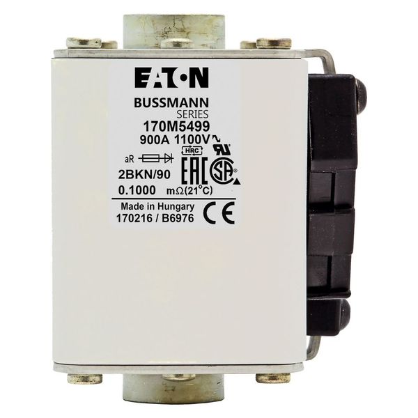 Fuse-link, high speed, 900 A, AC 1100 V, size 2, 61 x 77 x 91 mm, aR, IEC, UL, single indicator image 21