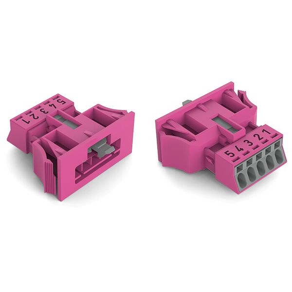 Snap-in plug 5-pole Cod. B pink image 1