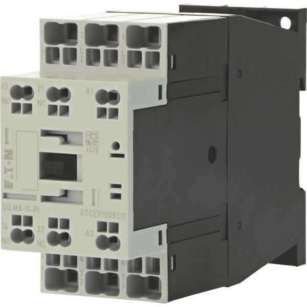 Contactor, 3 pole, 380 V 400 V 3.7 kW, 1 N/O, 1 NC, 42 V 50 Hz, 48 V 60 Hz, AC operation, Push in terminals image 4