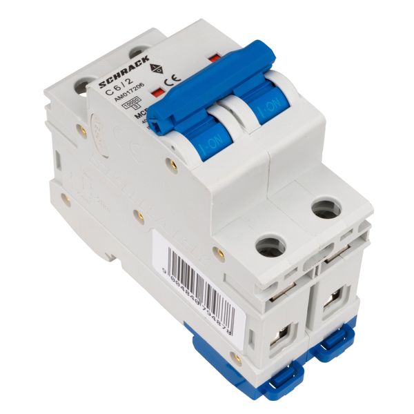 Miniature Circuit Breaker (MCB) AMPARO 10kA, C 6A, 2-pole image 3