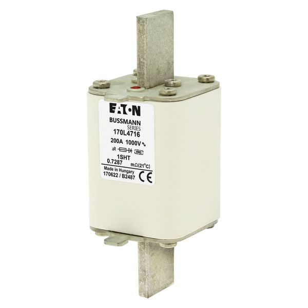 Fuse-link, high speed, 200 A, AC 1000 V, Size 1, 53 x 53 x 135 mm, aR, IEC, single indicator image 5