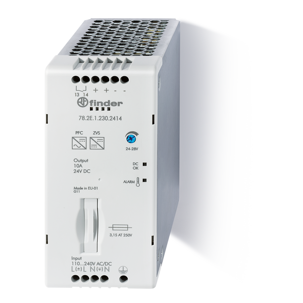 Switch.power suppl.60mm.In.110...240VUC Out.240W 24VDC/PFC/pre-alarm (78.2E.1.230.2415) image 2