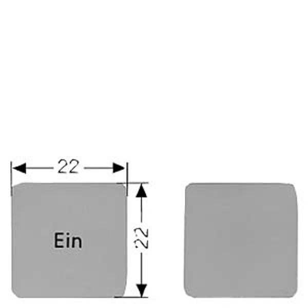 Adhesive labeling plate on enclosure, Label size 22 x 22 3SB1901-3EK image 1