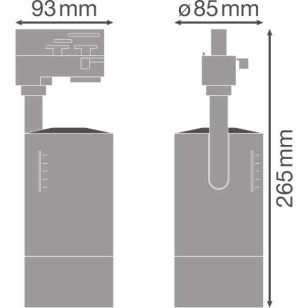 TRACKLIGHT SPOT ZOOM DIM D85 25 W 3000 K 97R BK image 9