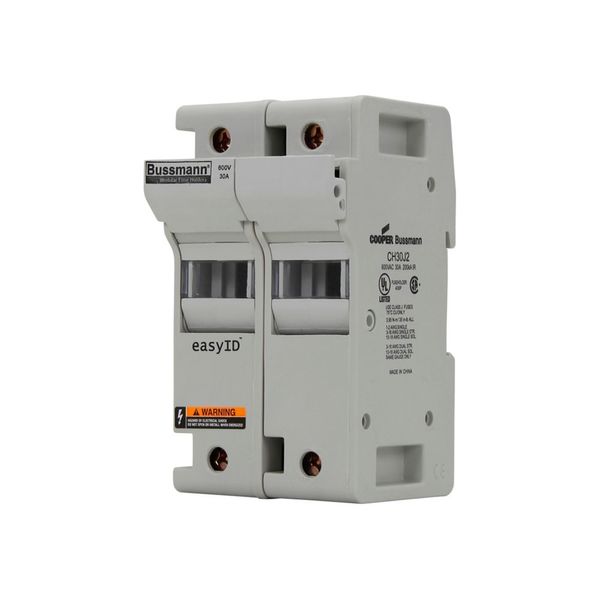 Fuse-holder, low voltage, 30 A, AC 600 V, DC 600 V, UL Class J, 65 x 72 x 117 mm, 2P, UL, CSA image 5