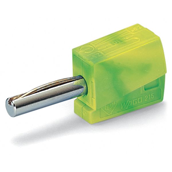 Banana plug for socket 4 mm Ø green-yellow image 2