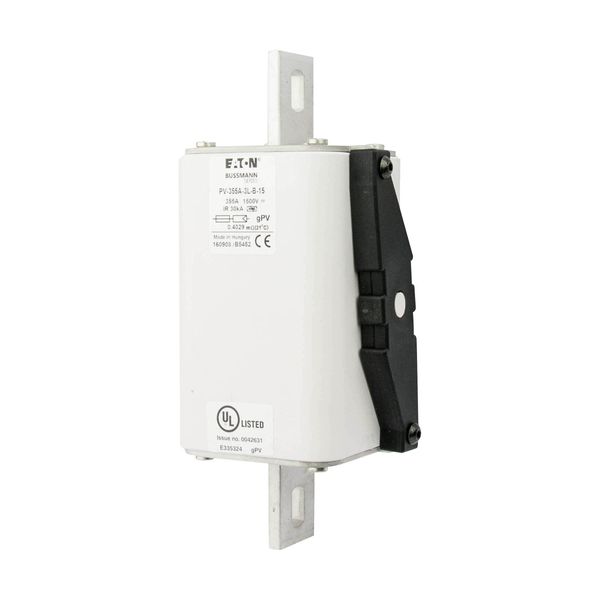 Fuse-link, high speed, 355 A, DC 1500 V, 3L, 75 x 205 mm, gPV, IEC, UL, with indicator, bolted contacts image 7