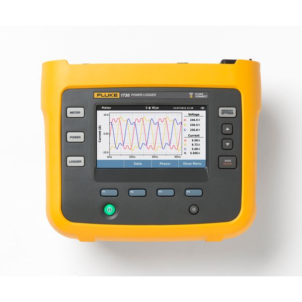 FLUKE-1738/EUS 3-Phase Power Logger, EU/US Advanced version including flexis image 1