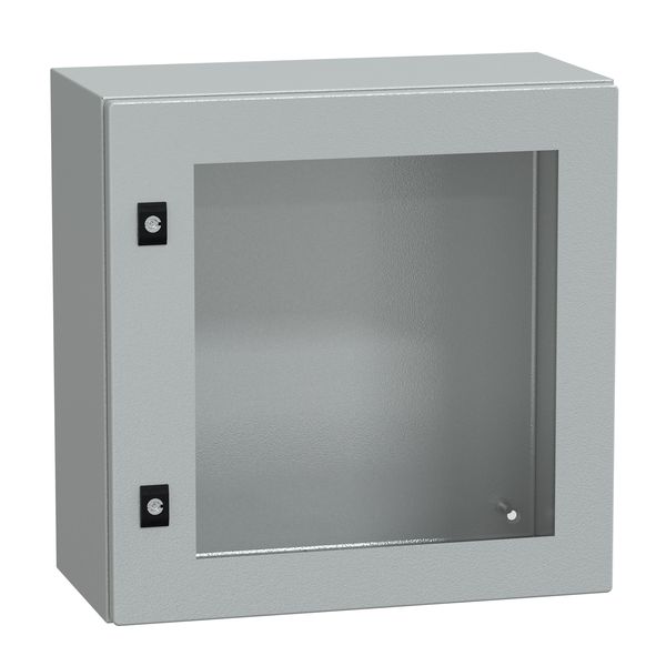 Spacial CRN tspt door w/o mount.plate. H500xW500xD250 IP66 IK08 RAL7035.. image 1