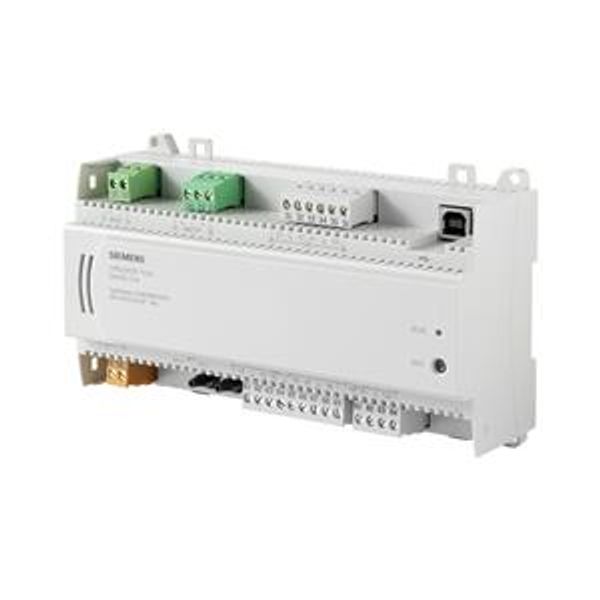 DXR2.M12P-102A - Compact room automation station, BACnet/MSTP, 24 V, DIN housing, 1 DI, 2 UI, 2 AO, 6 triac, pressure sensor, 30 data image 1