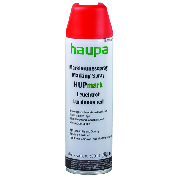 Marking spray "HUPmark" red Aerosol 500 ml image 2