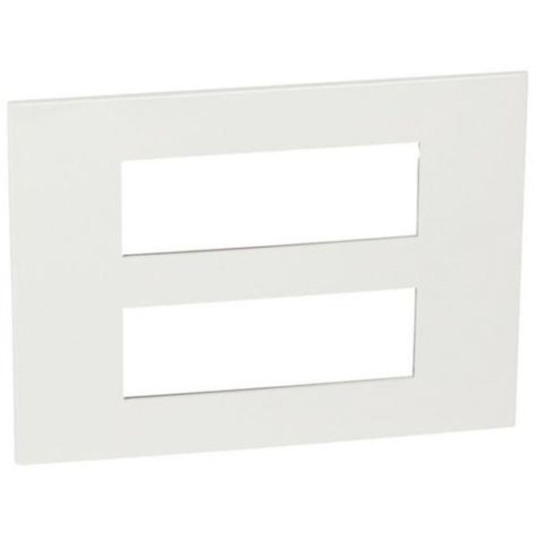 Plate Arteor - French/German std - square - 2 x 6 modules - white image 1