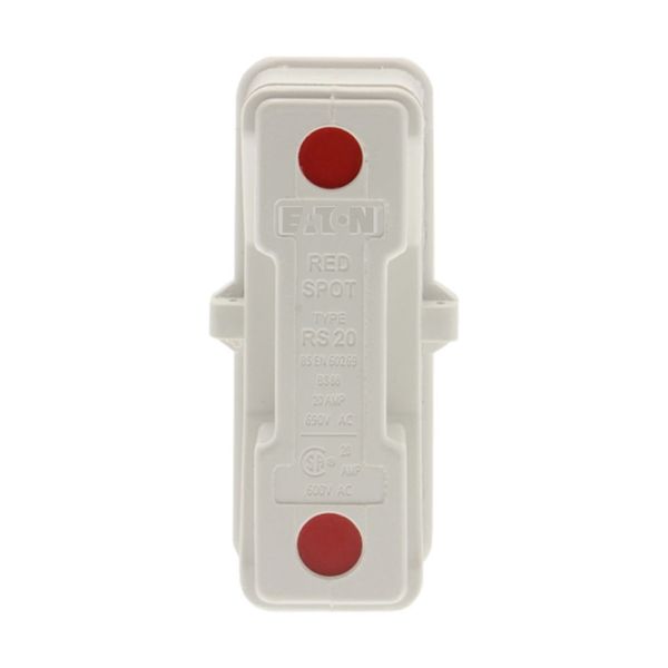 Fuse-holder, LV, 20 A, AC 690 V, BS88/A1, 1P, BS, back stud connected, white image 8
