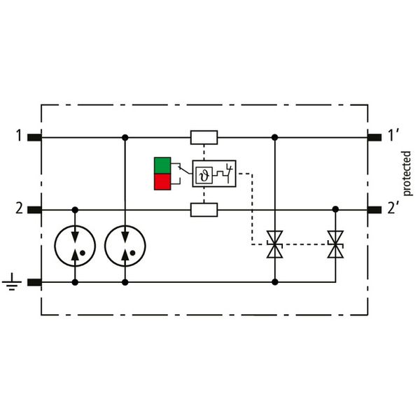 Modular arrester f. 2 single cores BLITZDUCTORconnect w. fault indicat image 3