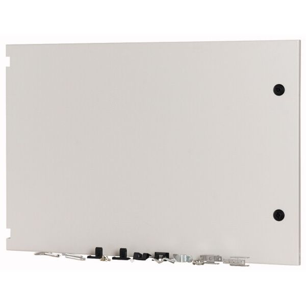 Section wide door, closed, HxW=550x800mm, IP55, grey image 1