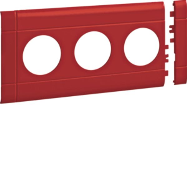 Frontplate 3-gang socket BRH 100 red image 1