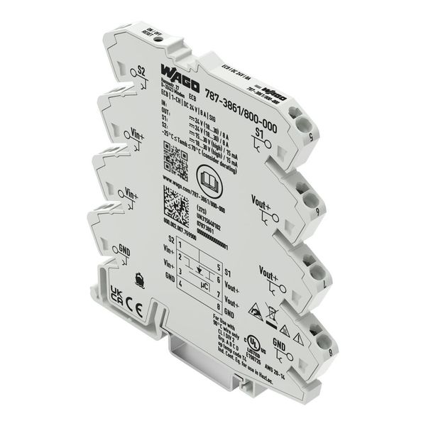 787-3861/800-000 Electronic circuit breaker; 1-channel; 24 VDC input voltage; 8 A; Signal contact image 1