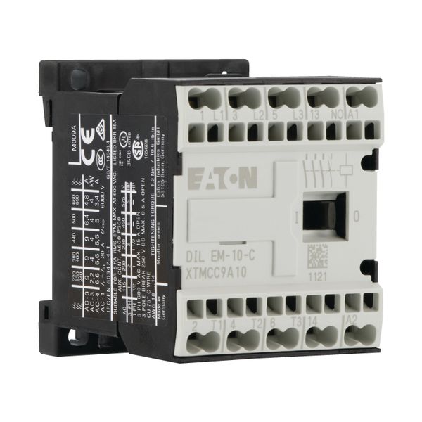 Contactor, 42 V 50/60 Hz, 3 pole, 380 V 400 V, 4 kW, Contacts N/O = Normally open= 1 N/O, Spring-loaded terminals, AC operation image 11